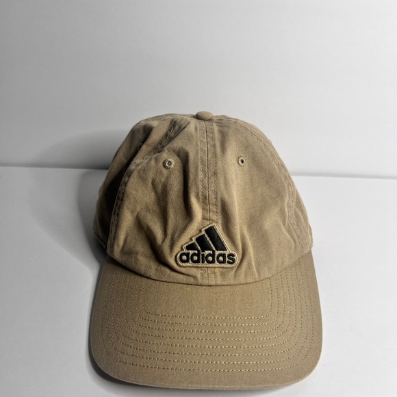 Adidas Hat Beige Adjustable Strapback Logo Aeroready Cap. - Picture 2 of 8